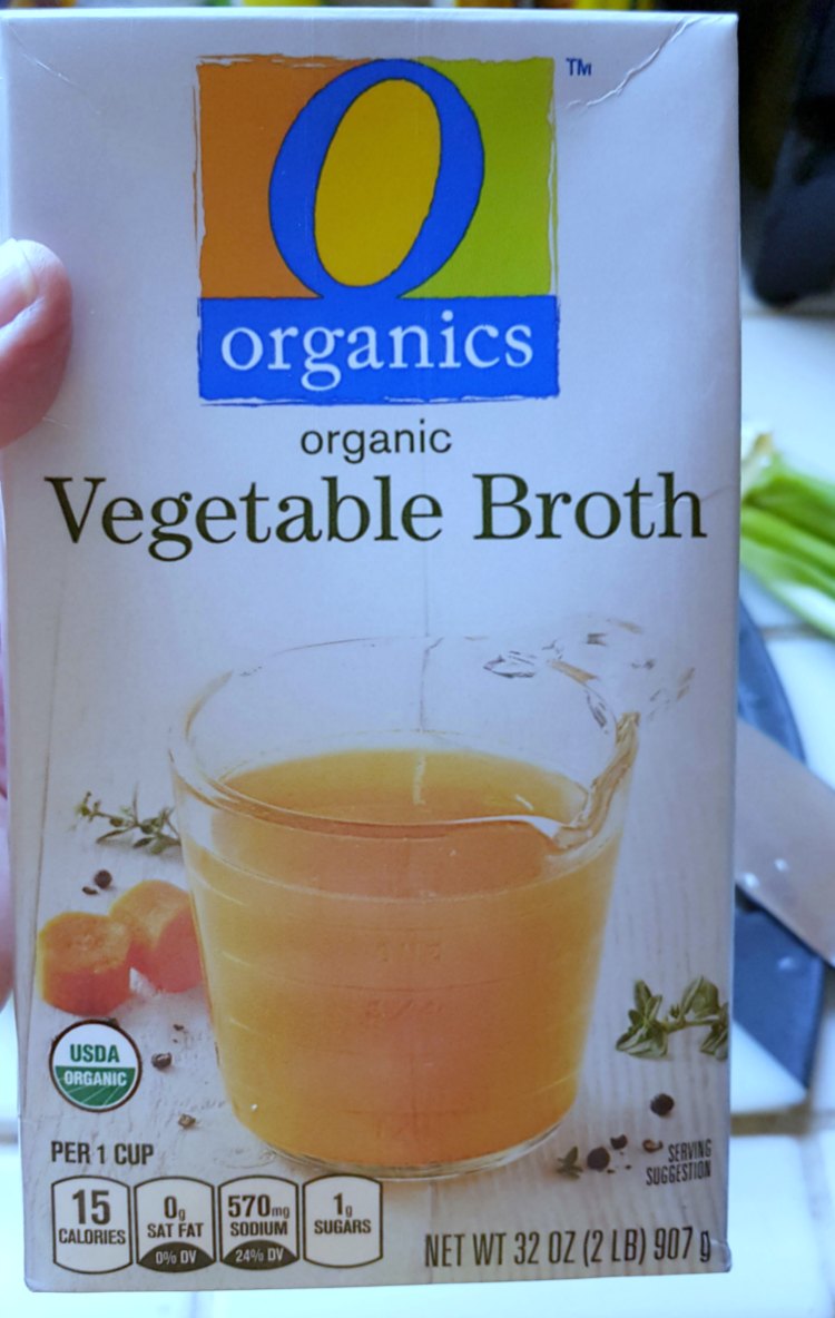 use organic vegetable broth for the soup. 32 ounce package of organic vegetable broth. DearCreatives.com