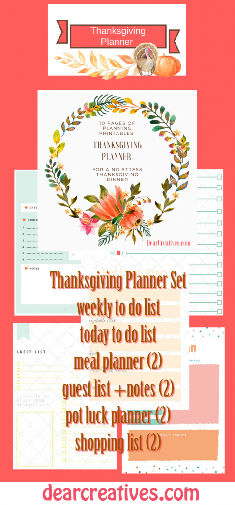 Thanksgiving Planner Set