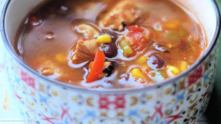 Chicken Tortilla Soup Recipe This soup recipe can be made in the instant pot under 30 minutes or use our stove top recipe. Garnish with tortilla chips, shredded cheese and avocado. DearCreatives.com #chickentortillasoup #instantpot #instantpotchickentortillasoup #chickentortillasoup #souprecipes #30minutemeal #soup #souptime #Mexican