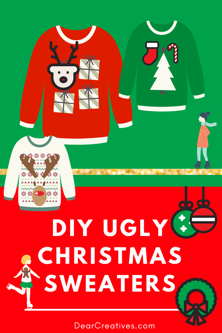 Ugly Christmas Sweater DIY Kit Unicorn Christmas Sweater Kit 