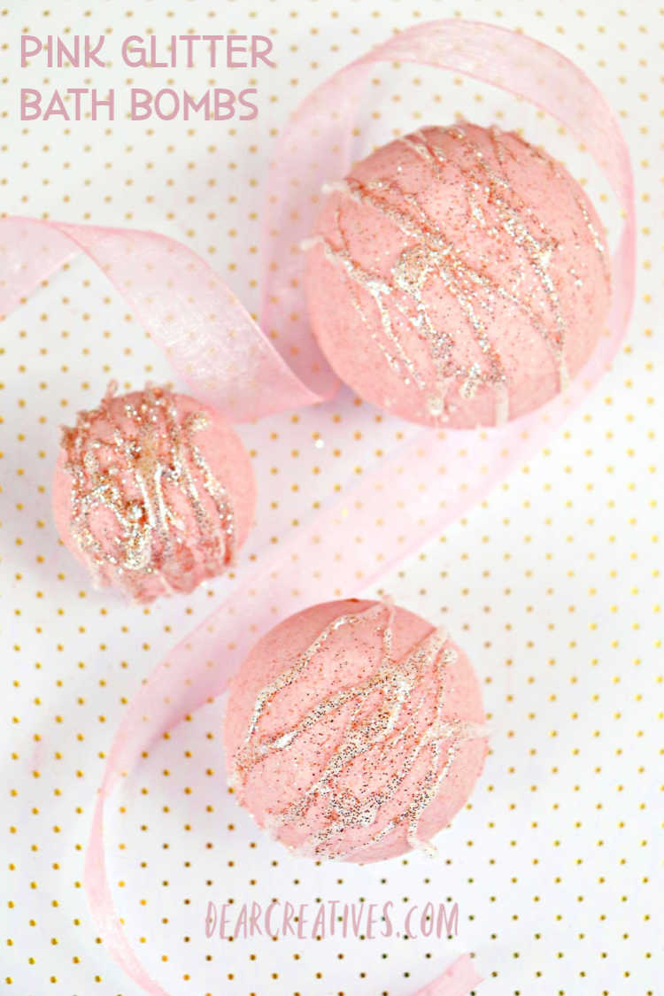 Bath Bombs Recipe For Pink Glitter Bath Bombs