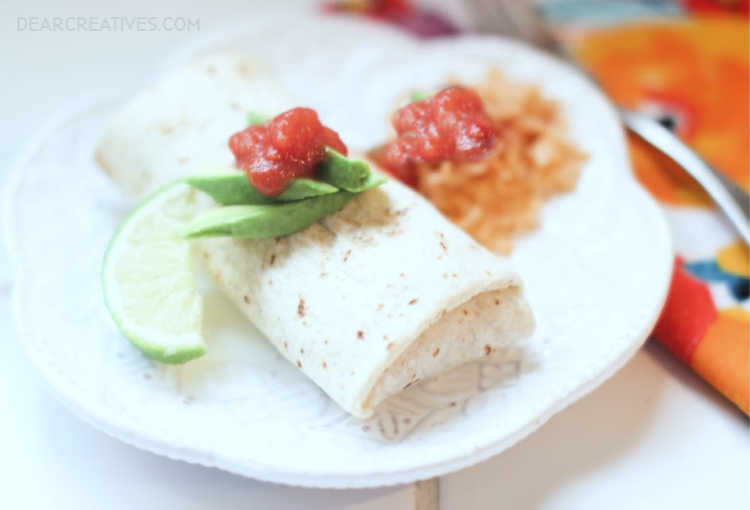 Alpha Burrito Chick'n Fajita Burrito - See this and other meatless Monday, ideas and recipes DearCreatives.com