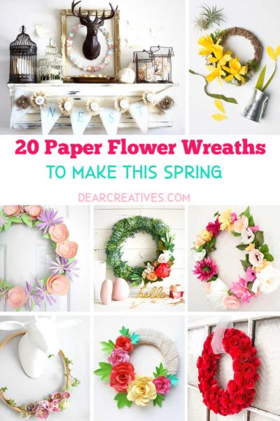 Spring Paper Wreath Tutorial 20+ DIY Spring Wreaths You Can Make Right Now! Dear Creatives