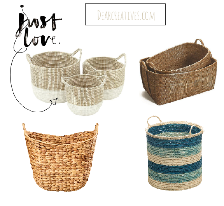 Use baskets for organizing. Top ideas and picks for keeping your home organized. DearCreatives.com
