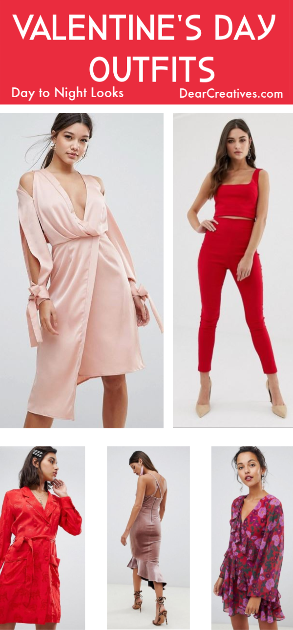 Valentine's Day Outfits- Valentine's Day outfit ideas day to night. Cute, Casual to Fun and Flirty. DearCreatives.com #valentinesdayoutfits #fashion #women #outfitideas #style