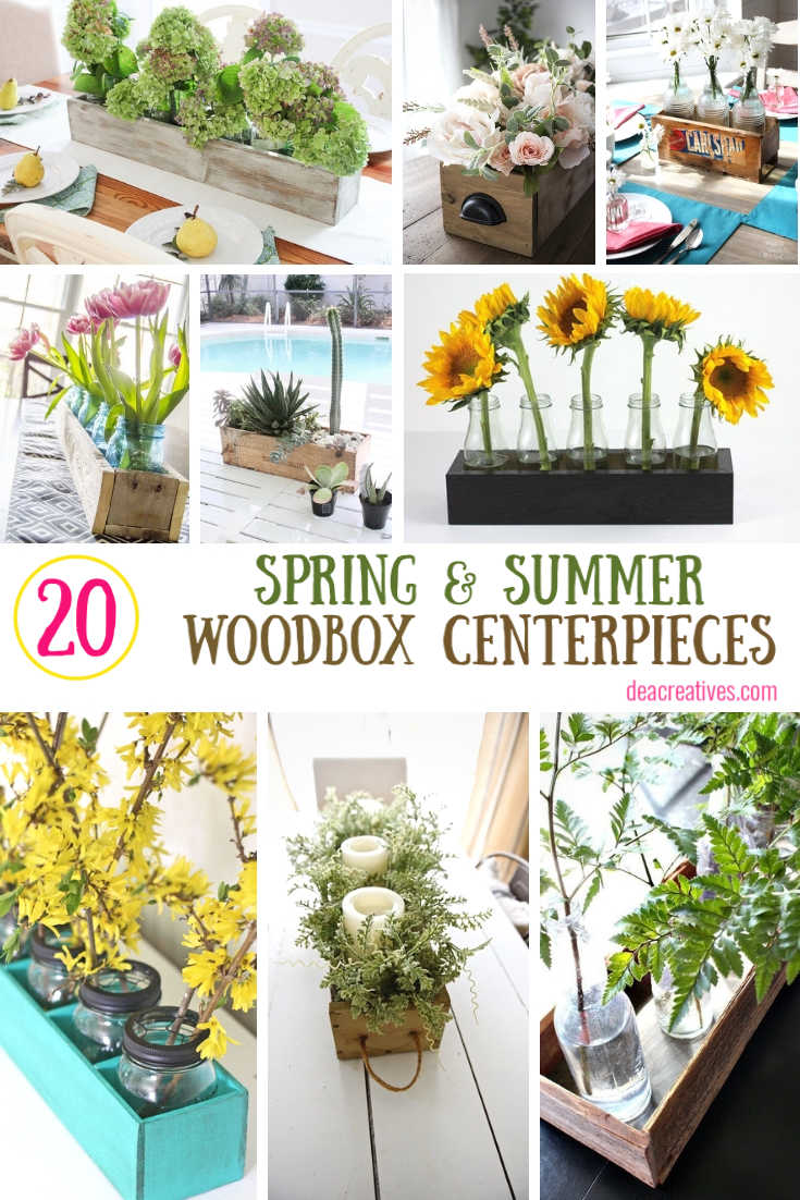 20 Wooden Flower Box Table Centerpiece Ideas To Make - Dear Creatives