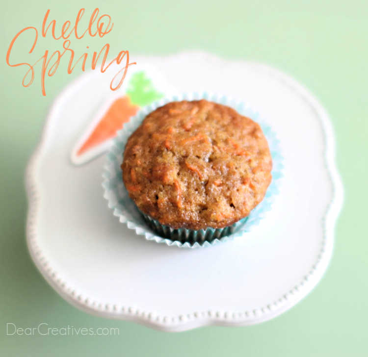 Are you ready to make cupcakes_ Try this recipe for carrot cake cupcakes which are easy to make perfect for spring. Frosted or unfrosted. DearCreatives.com