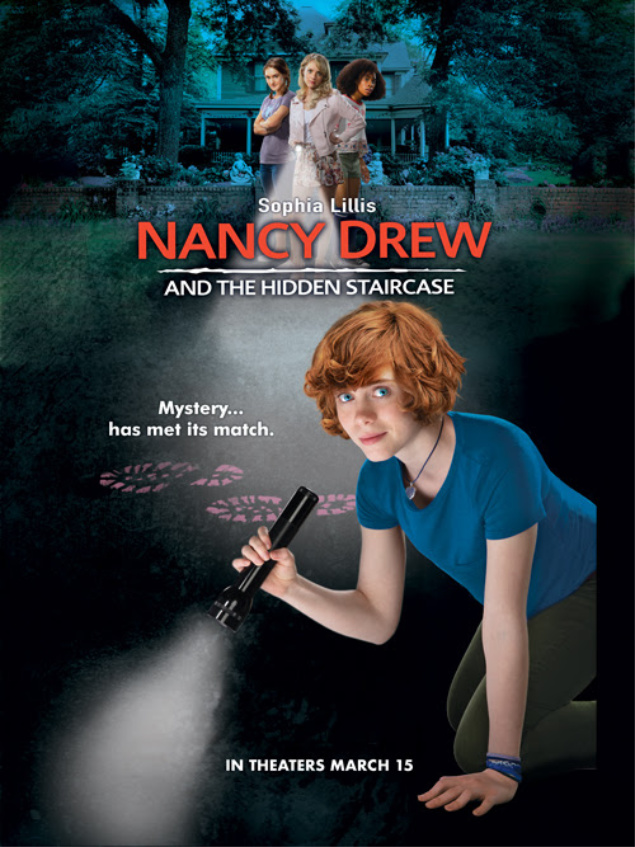 Nancy Drew Movie- Nancy Drew and the Hidden Staircase - new movies to see based on the mystery novels of Nancy Drew. #NancyDrew #TheHiddenStaircase #NancyDrewMovie #movies #newmovies #familymovies 