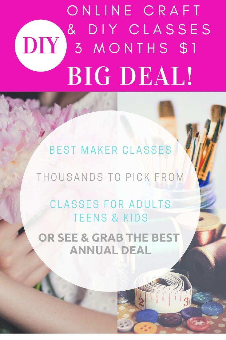 Online Crafting Classes With This Big Deal! 3 months for $1