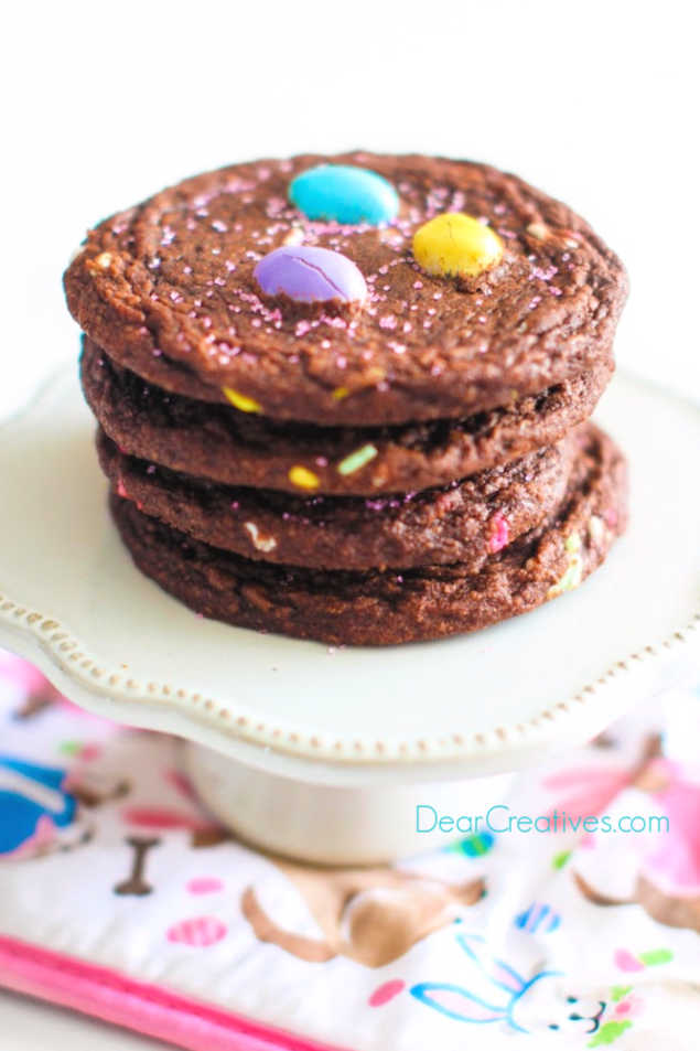 Brownie Mix Cookies With M&M’s