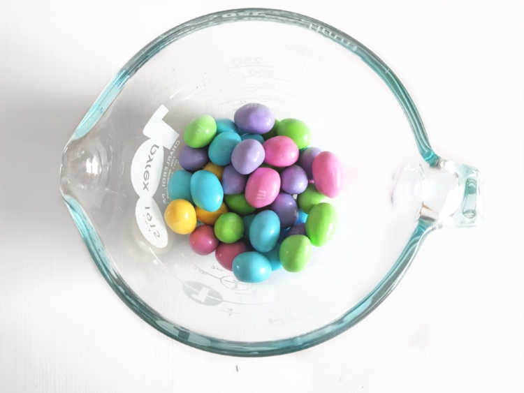 Pastel colored M & M's - pretty Easter colored chocolate candy for making cookies - DearCreatives.com