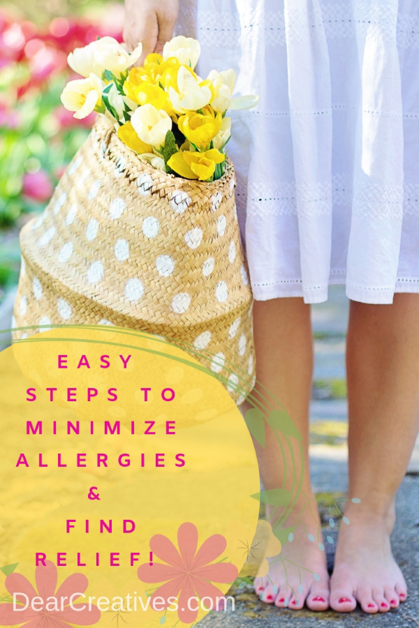Easy steps to minimize allergies and find relief. Tips for keeping your house prepped and ready for allergy season. Don't let allergies drive you. Take the wheel! DearCreatives.com