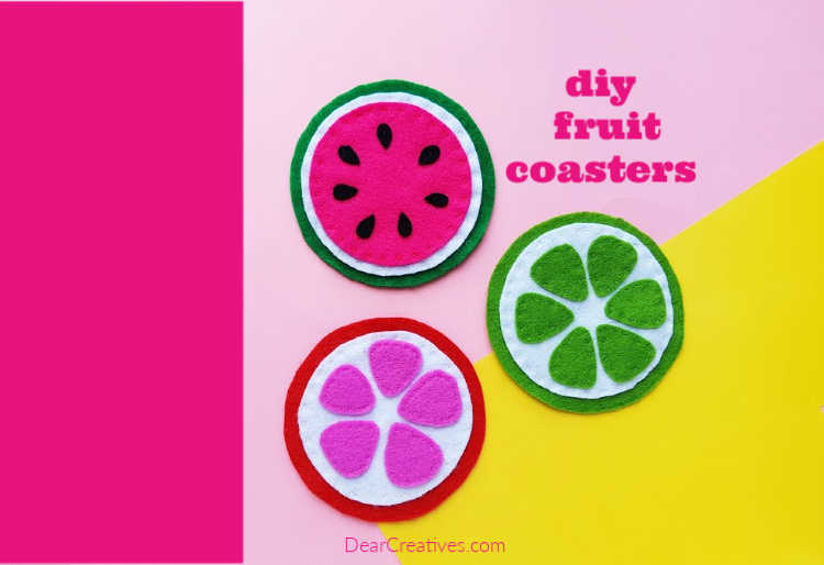 DIY Felt Fruit Coasters +Template