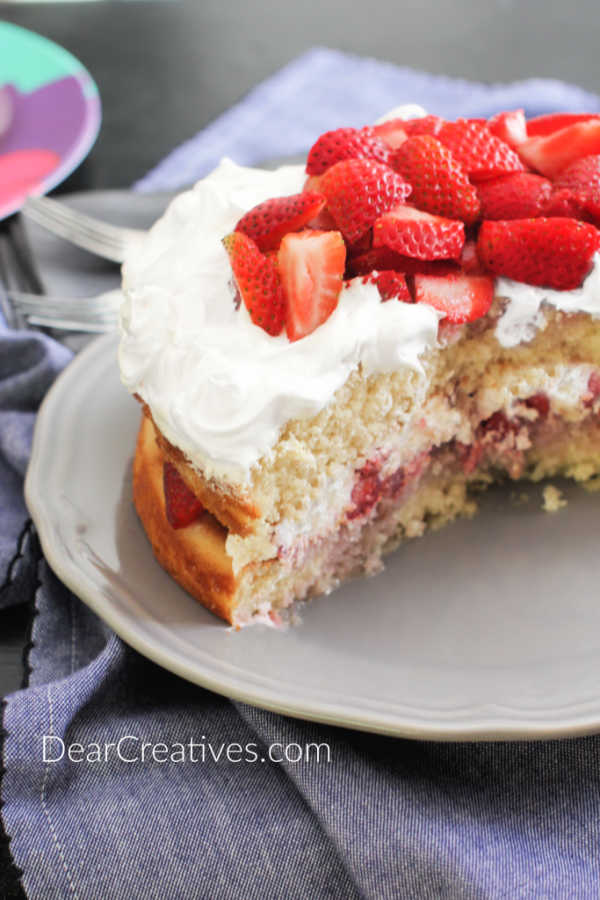 Homemade Strawberry Cake