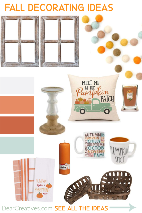 Fall Home Decor Ideas Amazon Plus, grab tips for How to Decorate for Fall - Use these easy ideas to decorate for fall. and easy ways to start decorating early. DearCreatives.com