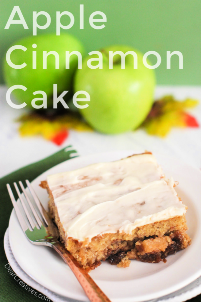 Apple Cinnamon Cake - Easy to make and scrumptious! This is one cake to make over and over again any time you have apples on hand. © DearCreatives.com