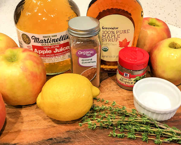 Apple Crisp_Ingredients for making Cinnamon apple crisp. DearCreatives.com