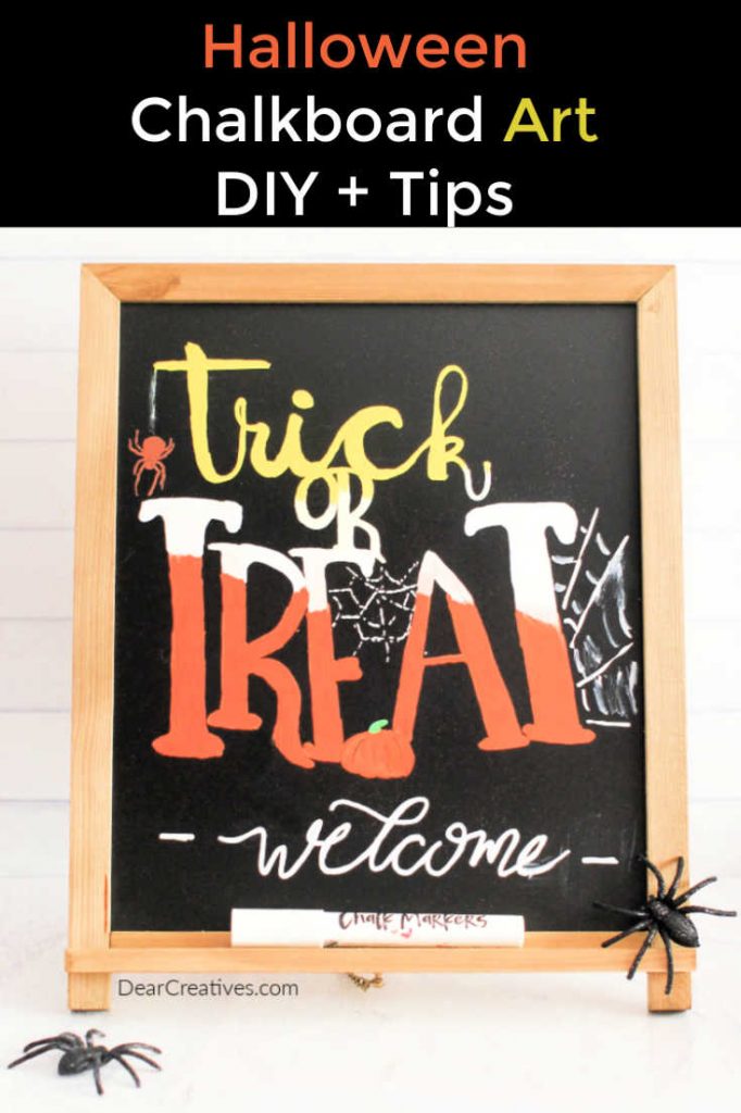 Halloween Chalkboard Art - Chalkboard art, lettering, tips and ideas to make with chalk pens. Chalkboard Art - DearCreatives.com