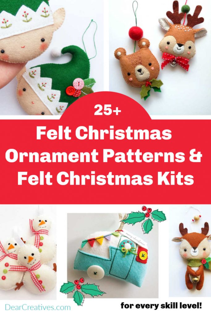 25 Easy DIY Felt Crafts, Projects and Free Patterns