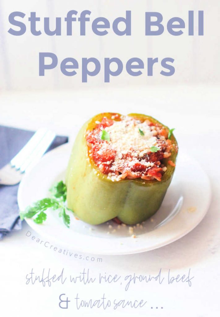 How to make stuffed bell peppers. Enjoy this recipe for stuffed bell peppers any night of the week!© DearCreatives.com