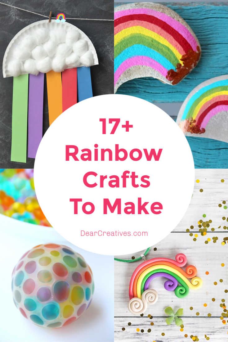 Rainbow Crafts - 17 + Craft Ideas for adults, teens and kids. DearCreatives.com