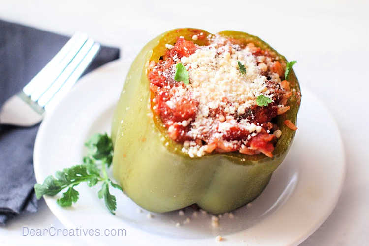 Stuffed Bell Peppers - Grab this stuffed bell peppers recipe and see all the steps for how to make stuffed bell peppers. Easy and turns out so delicious!© DearCreatives.com 