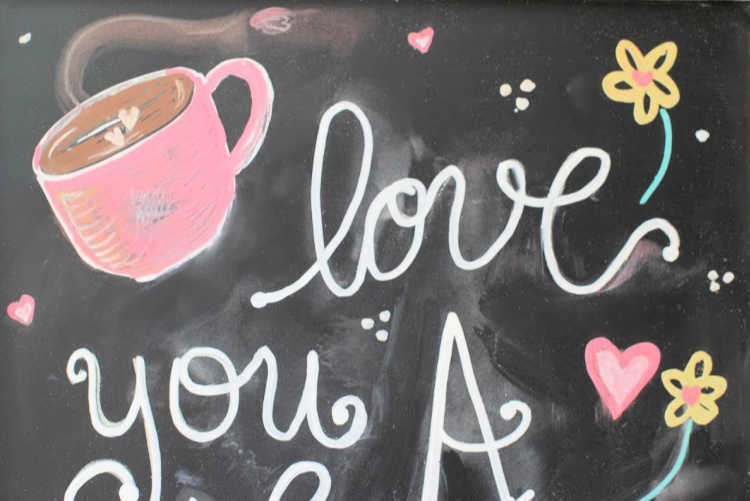close up of chalkboard art idea - find more ideas and chalkboard art tips at © DearCreatives.com