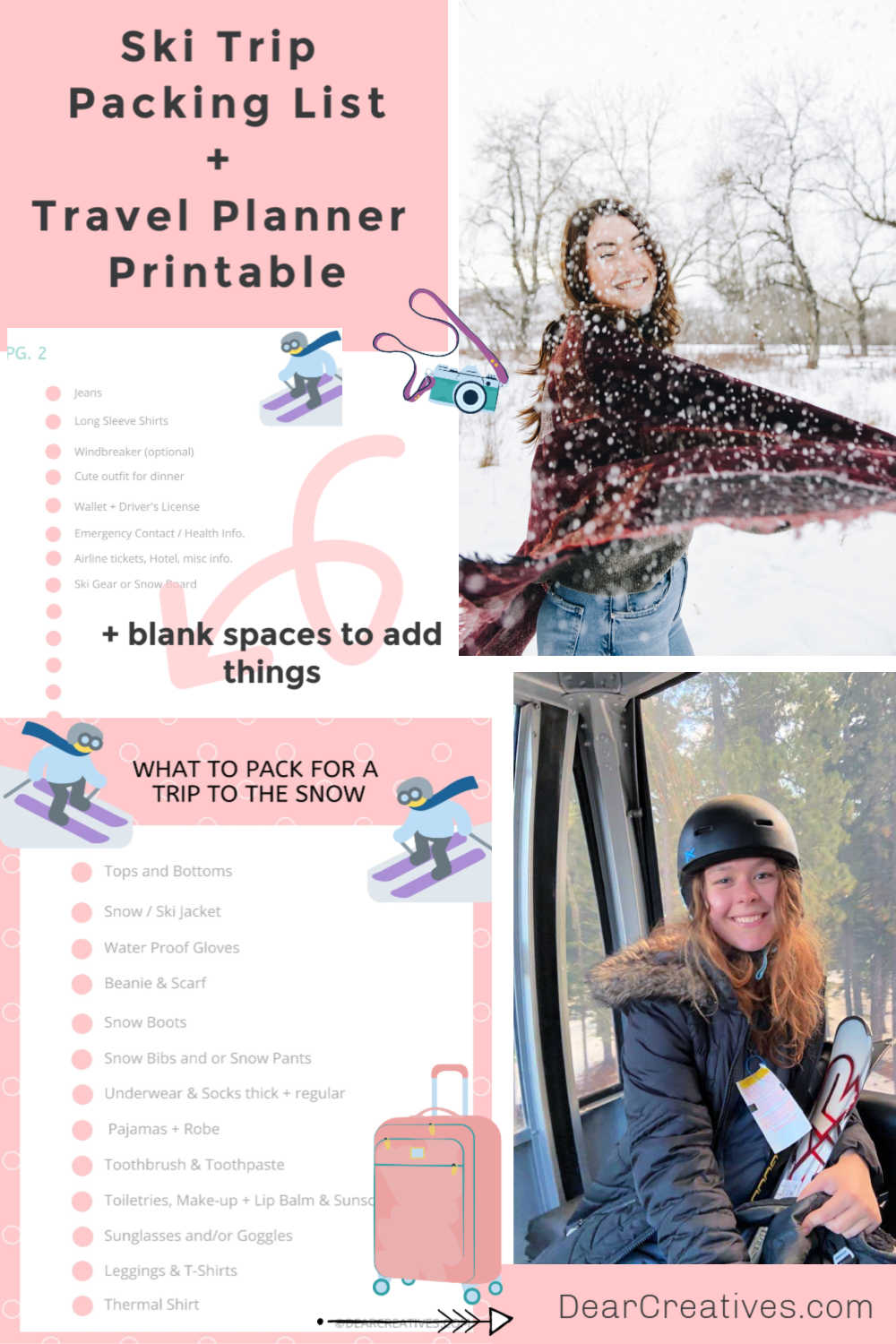 ski trip packing list what to wear to the snow dear creatives