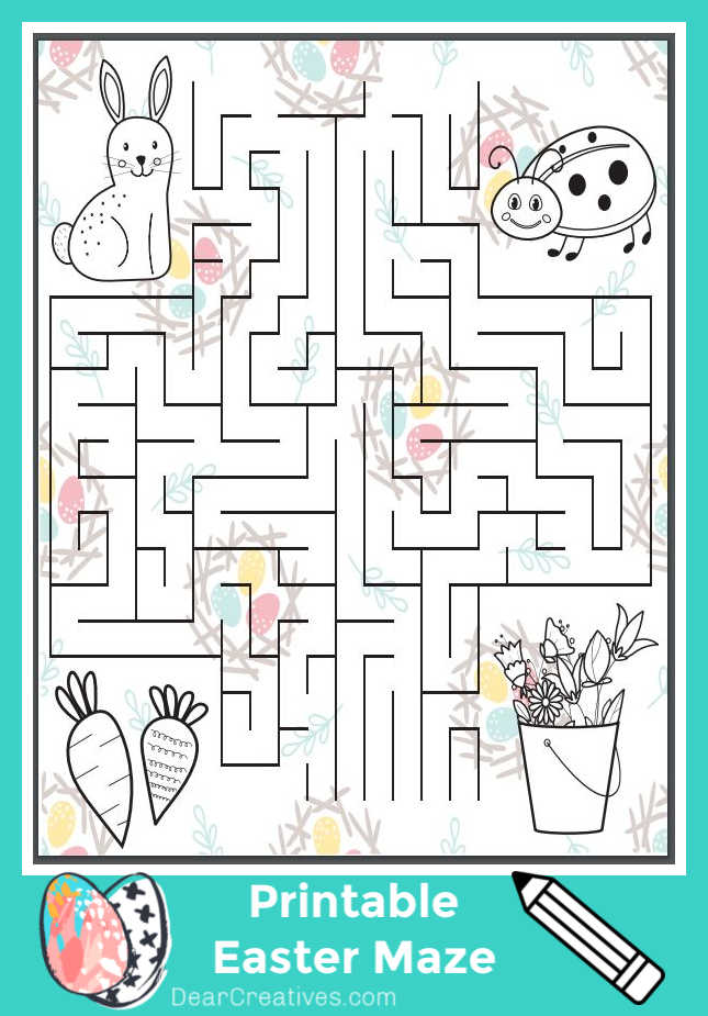 Easter Maze Free Easter Printable Kid s Activity Dear Creatives