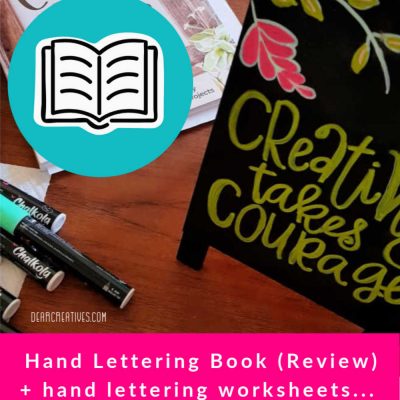 Hand Lettering Book Review - How to learn hand lettering and faux calligraphy as a hobby or skill. DearCreatives.com