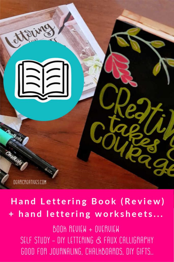 Hand Lettering Book Review - How to learn hand lettering and faux calligraphy as a hobby or skill. DearCreatives.com