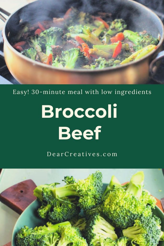 Beef Broccoli - Easy, 30-minute meal. Grab this beef broccoli recipe at DearCreatives.com 