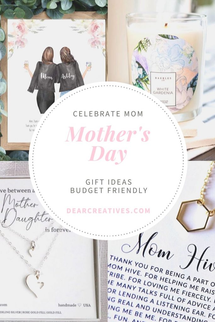 Mother's Day gift ideas that are budget friendly and super cute! Mom will love these! Plus a few for mom_daughter and grandma. DearCreatives.com