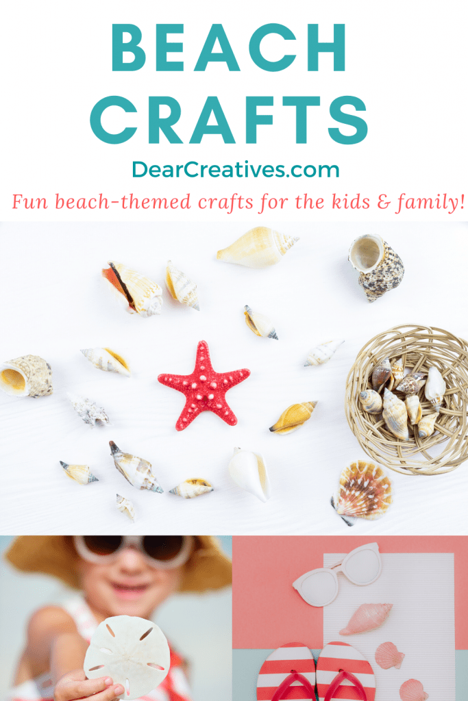 Beach Crafts - grab craft ideas that are beach-themed to make! Pick a project and have some fun crafting! Beach crafts for kids, teens and beach crafts for adults. Big list of ideas to pick from! DearCreatives.com