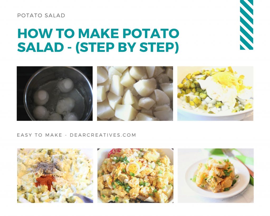 How To Make Potato Salad - Recipe for the best potato salad plus step by step directions at DearCreatives.com