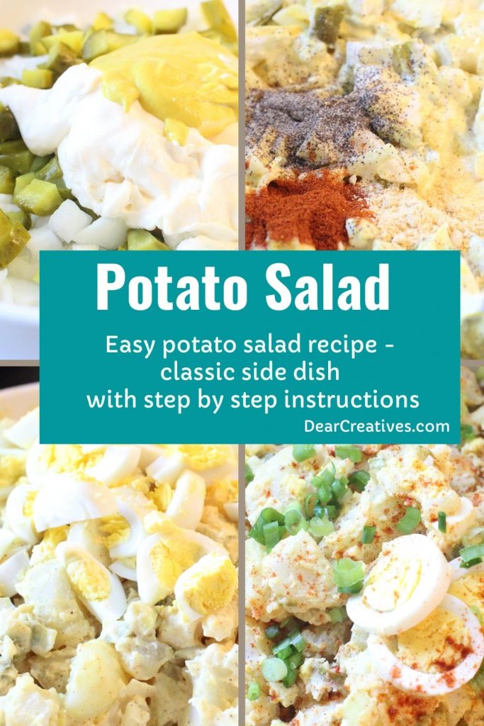 Potato Salad - Easy to make side-dish that is perfect for any occasion any time of the year! DearCreatives.com #potatosalad #potatosaladrecipe 
