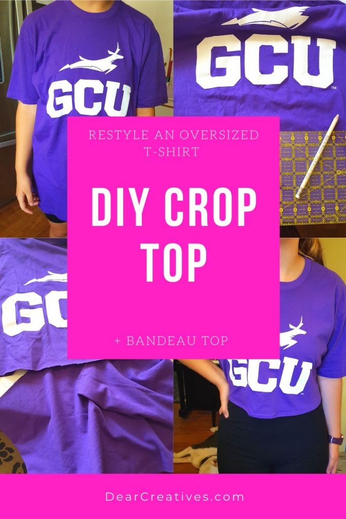 DIY Crop Top - Restyle Fashion - Restyle an over-sized t-shirt into a crop top... DearCreatives.com
