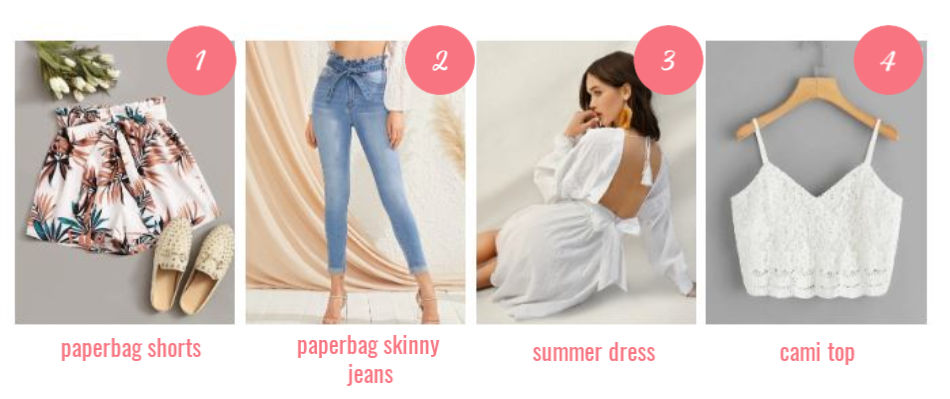 summer shorts, pants, dress and cami top - Summer outfit ideas - DearCreatives.cm