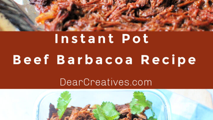 Beef Barbacoa - Beef Barbacoa Recipe - This shredded beef is so tender and flavorful, easy to make in the Instant Pot and finished by crisping up the edges in the oven. Perfect for salads, tacos, burritos, nachos... DearCreatives.com