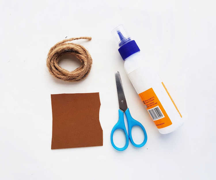 Craft Glue, Scissors, Twine, Felt - Supplies for making DIY Coasters - DearCreatives.com