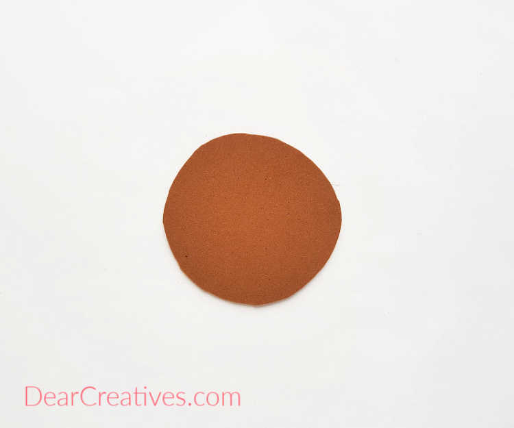 step (1) Cut a circle to make the base of your table coaster. - DIY coasters with instructions at DearCreatives.com