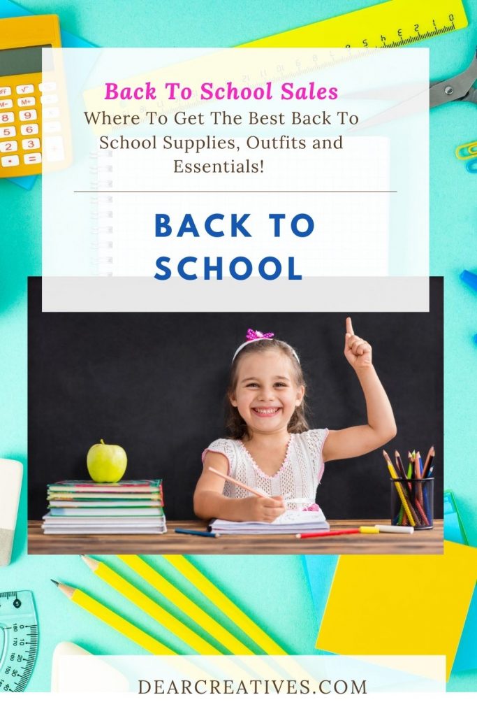 Back To School - back to school sales, supplies, outfits and essentials. Plus, other free stuff and cash back you can grab for back to school! DearCreatives.com