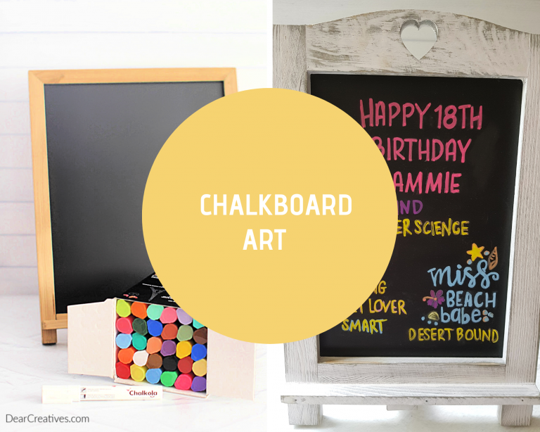 Chalkboard art and chalkboard sign ideas. DearCreatives.com