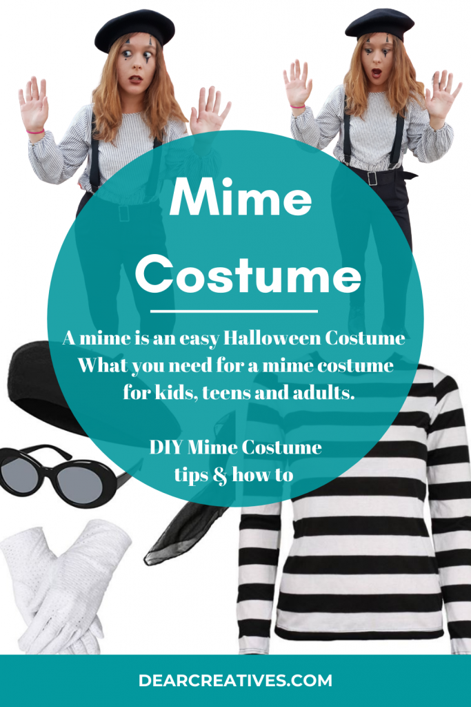 Are you looking for a Halloween costume? A mime costume is an easy Halloween costume. It can even be a last-minute Halloween costume. See what you need to be a mime and make a mime costume. DearCreatives.com