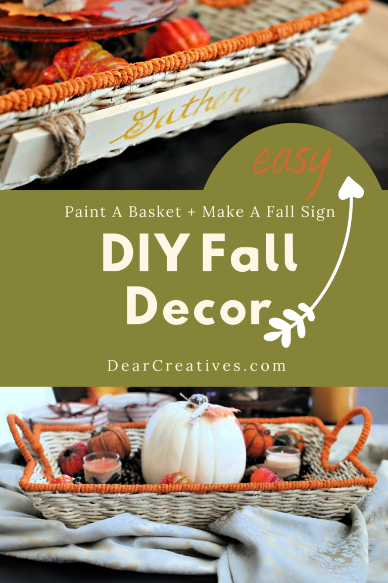 DIY Fall Decor – Paint And Decorate A Basket + DIY Sign