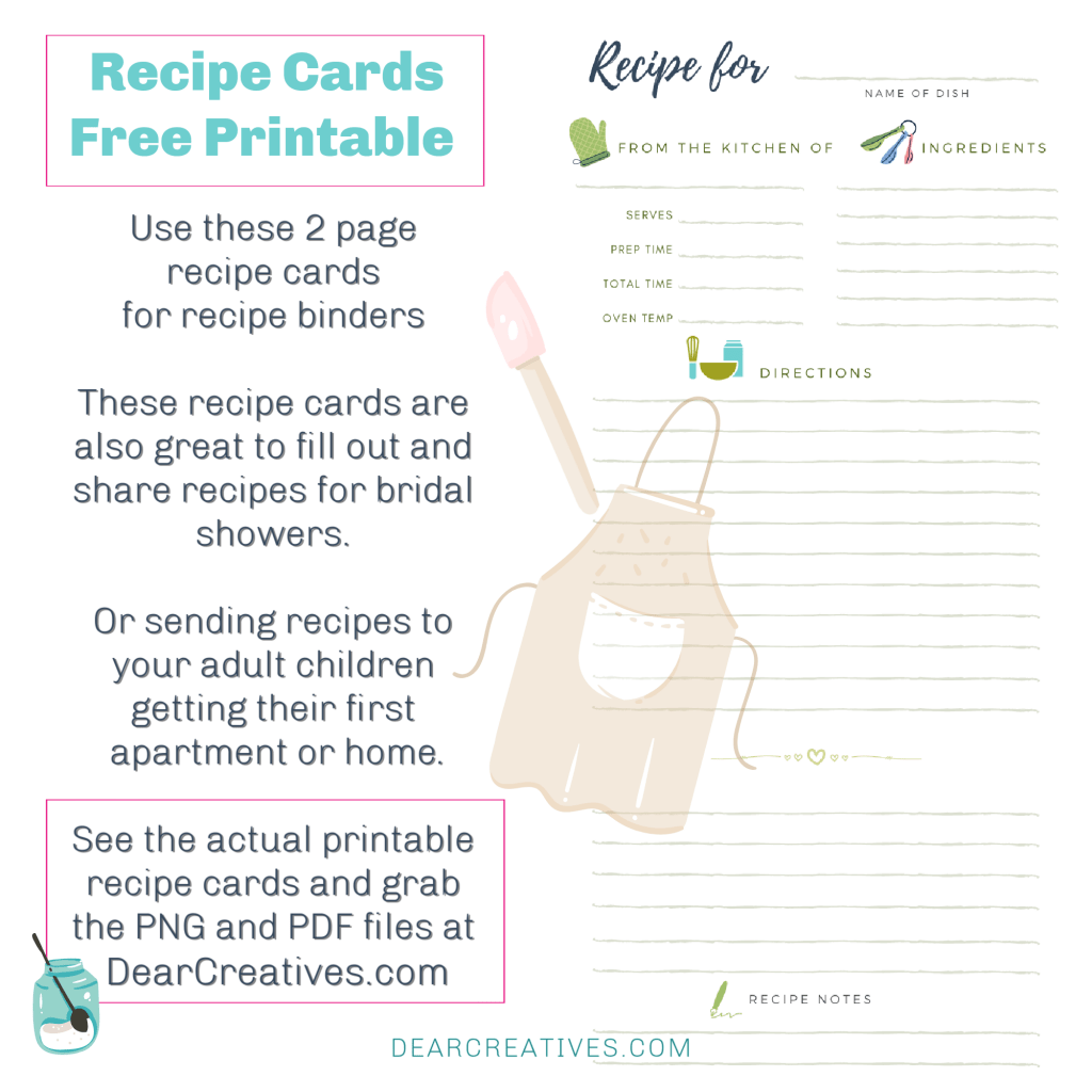 Recipe Book Template, EDITABLE Recipe Sheet Template, Recipe Cards