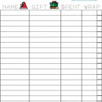 Christmas Shopping List - Christmas shopping list template for tracking gifts you buy. Grab the Christmas Gift Tracking and Expense Tracking List at DearCreatives.com