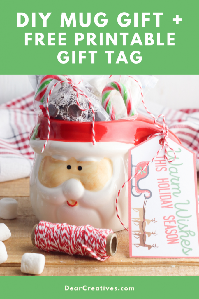 DIY Christmas Gift_ DIY Mug Gift - Hot Cocoa Mug Kit - Gift idea and DIY Christmas Gifts at DearCreatives.com.