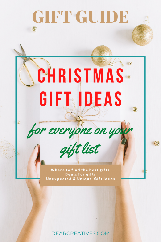 The Best Gifts - Gift Guide - Christmas gift ideas for everyone on your gift list! DearCreatives.com