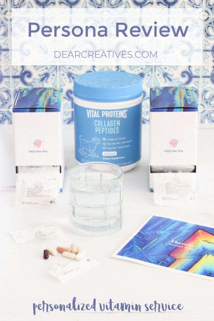 Persona Vitamin and Supplements Review -  personalized vitamin service - Healthy Living Tips - © DearCreatives.com 